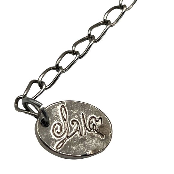 Lia Sophia Silver-Tone Multi-Strand Bib Necklace With Geometric Charms - Picture 7 of 7